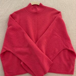 COS Hot pink wool turtle neck sweater
